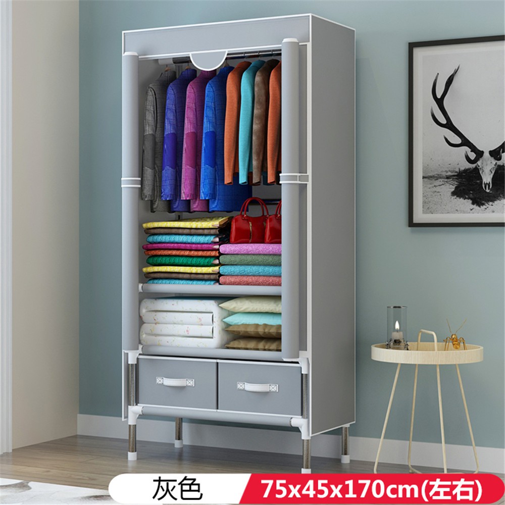 Simple wardrobe practical steel cloth cloth wardrobe assembly storage