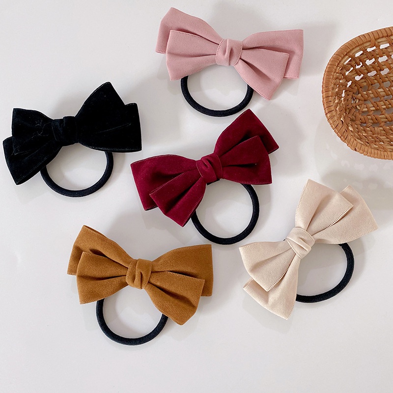 Newest Colorful Cloth Bow Knot Hair Ring Korean Hair Accessories for ...