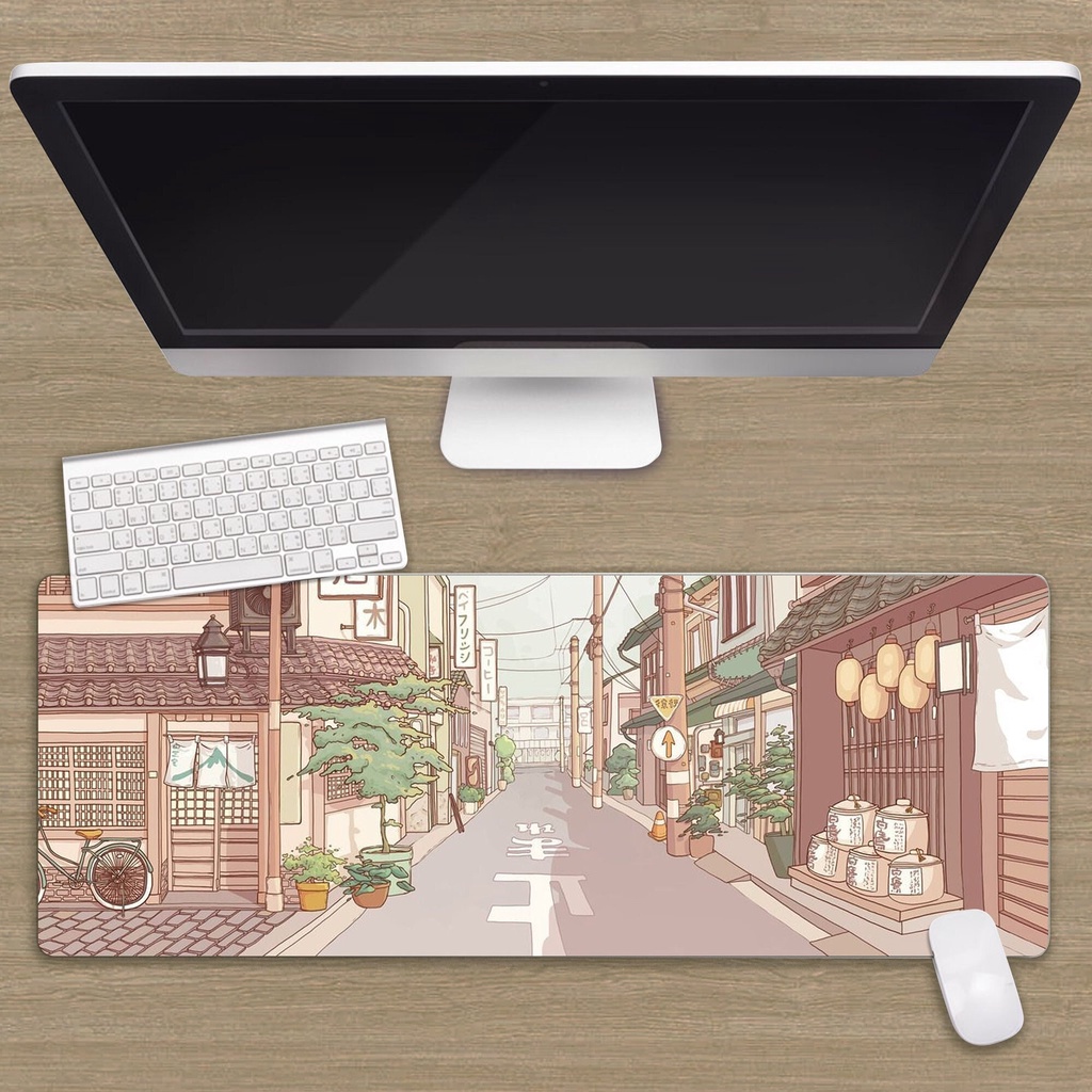 Cute Desk Mat Kawaii Mouse pad, Bunny And Bear Cute Anime, Japanese