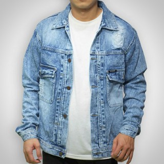 Men distressed jean on sale jacket