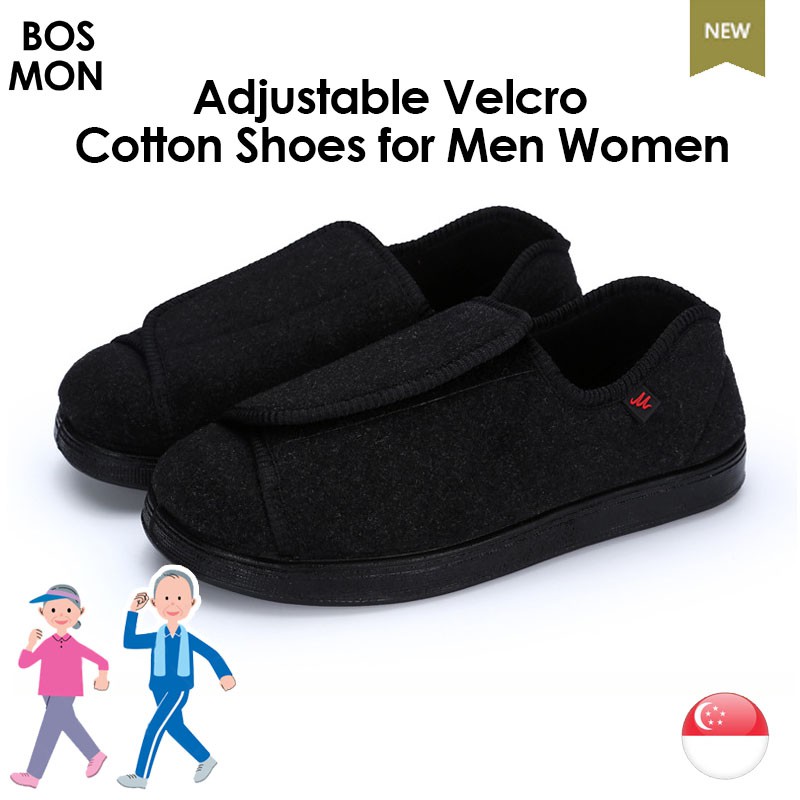 Mens velcro slippers hot sale for the elderly