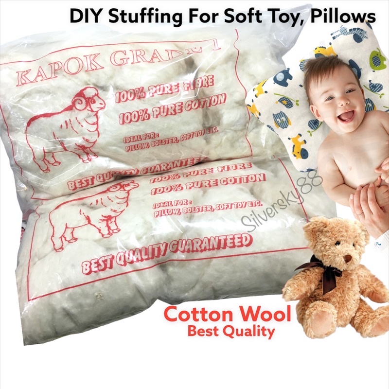 DIY Pure Cotton Wool natural filling pillow teddy bear filling