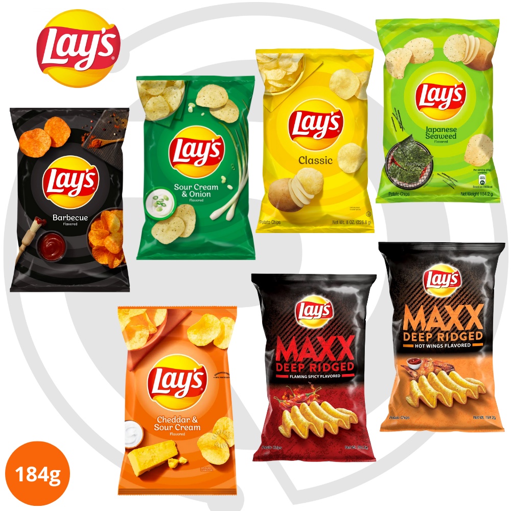 Lay's Assorted Flavours Potato Chips (Classic/BBQ/Seaweed/Sour Cream