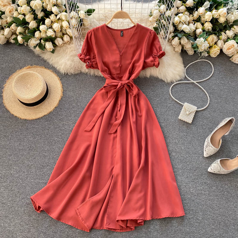 Red on sale dress shopee