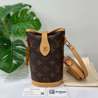 Louis Vuitton Fold Me Pouch Brown Monogram Phone Box Crossbody M80874