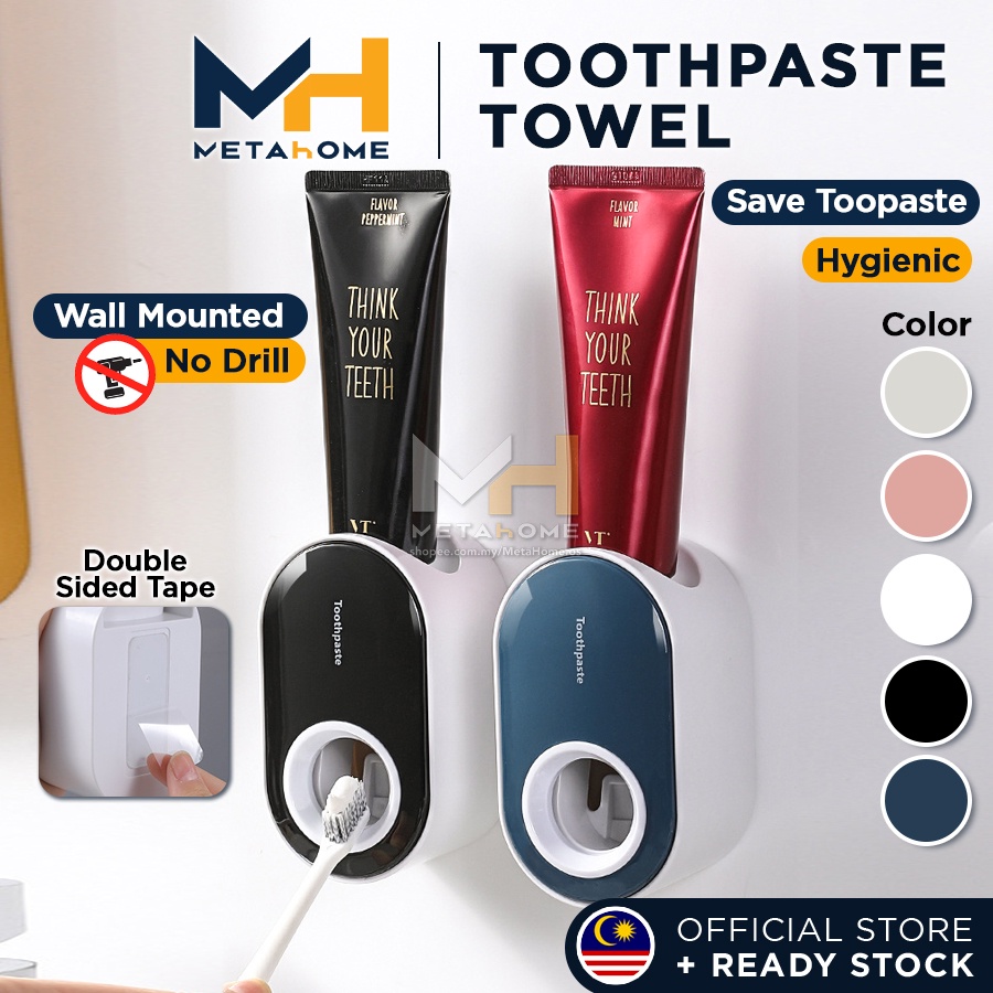 Toothpaste Dispenser Wall Mounted Hands Free Automatic Toothpaste ...