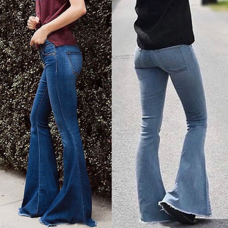 READY STOCK🔥Women's High Waist Denim Bootcut Jeans bulu bulu High Quality  Fashion First