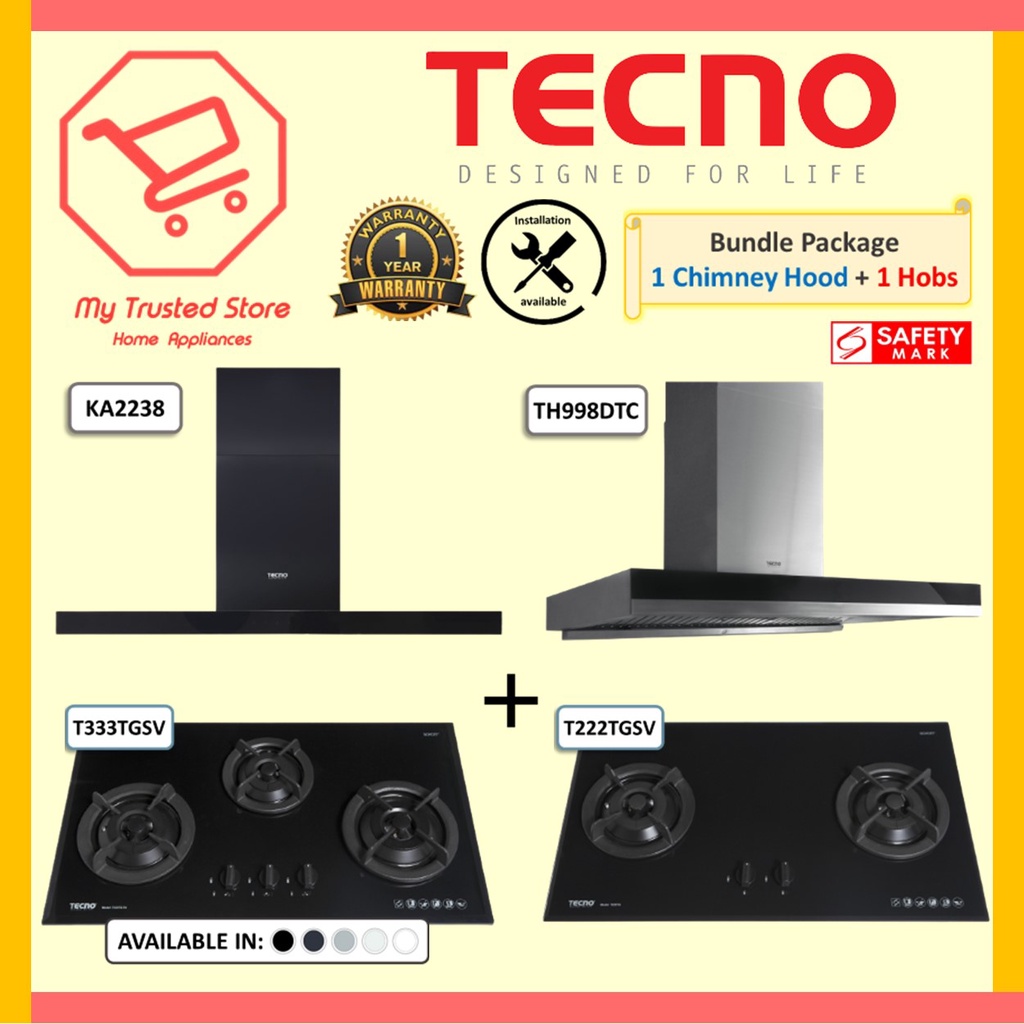 (HOOD + HOB) Tecno KA2238 / TH998DTC Hood + T333TGSV / T222TGSV Hob