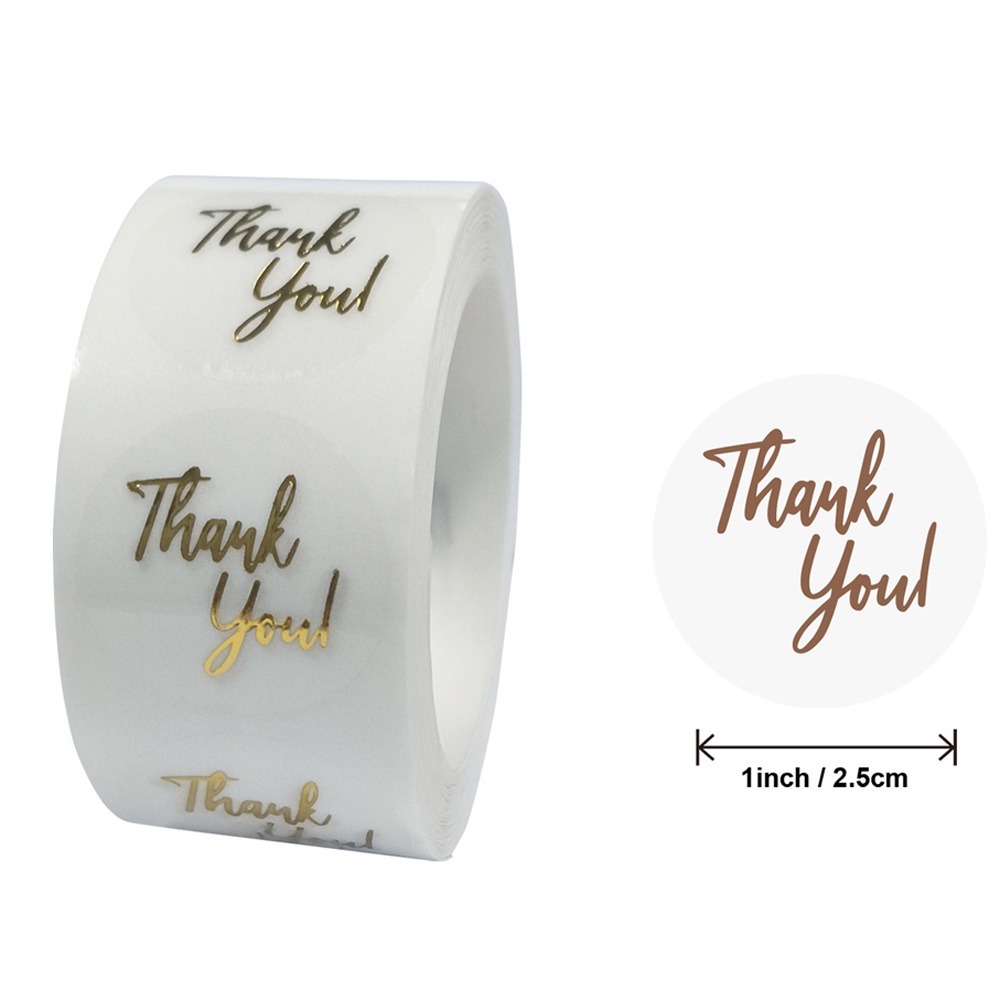 500pcs Transparent Gold Foil Stickers Thank You For Small Business ...