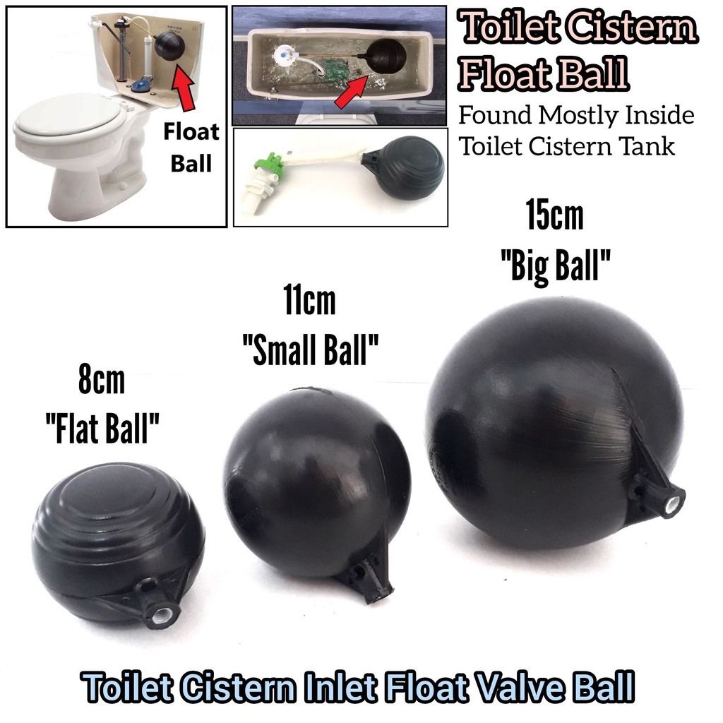 Toilet Cistern Inlet Float Valve PVC Float Ball Inside Cistern In