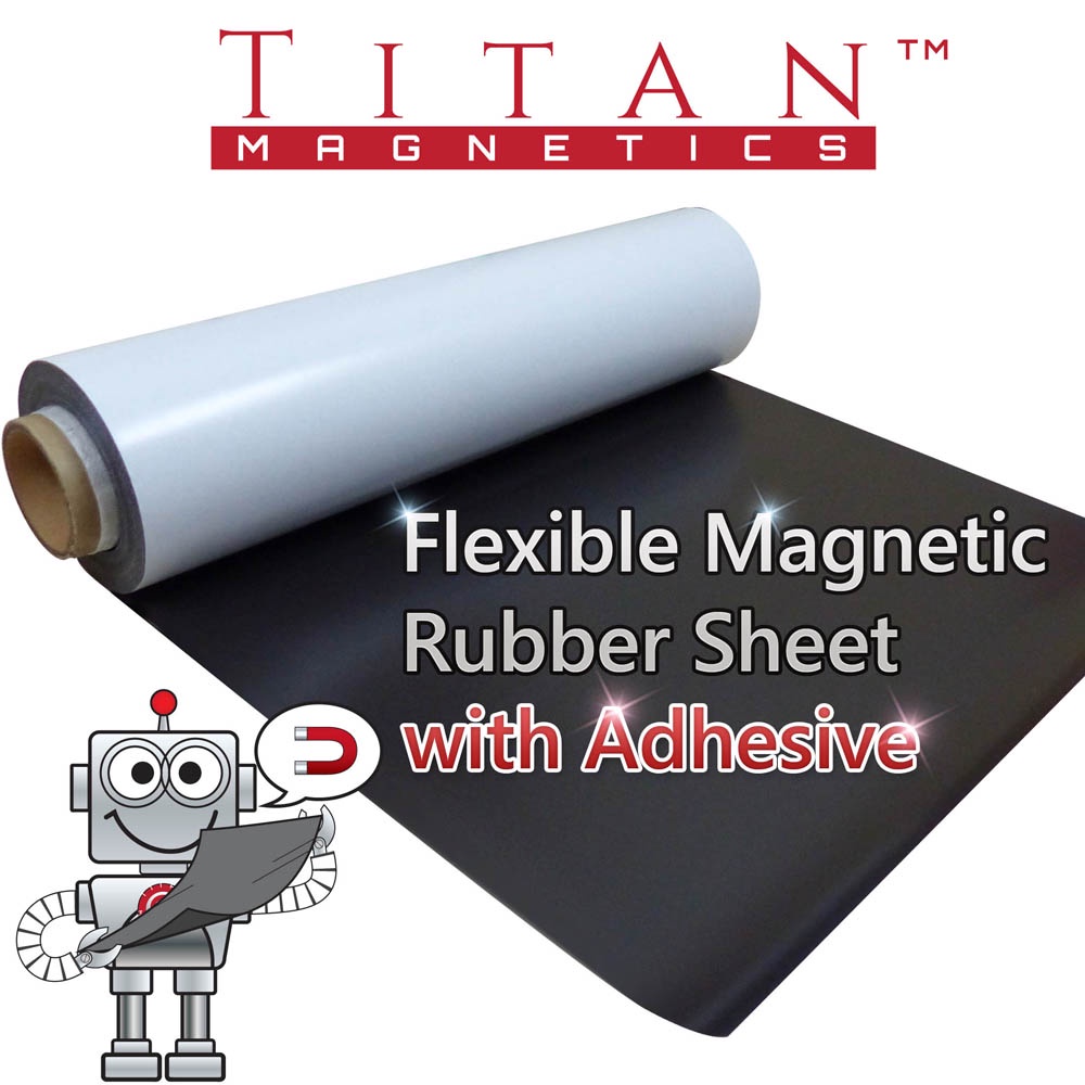 Flexible Rubber Sheet with Adhesive 0.4mm Thick, 90cm x 1meter