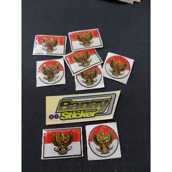 3D MINI GARUDA FLAG EMBLEM STICKER embossed | Shopee Singapore