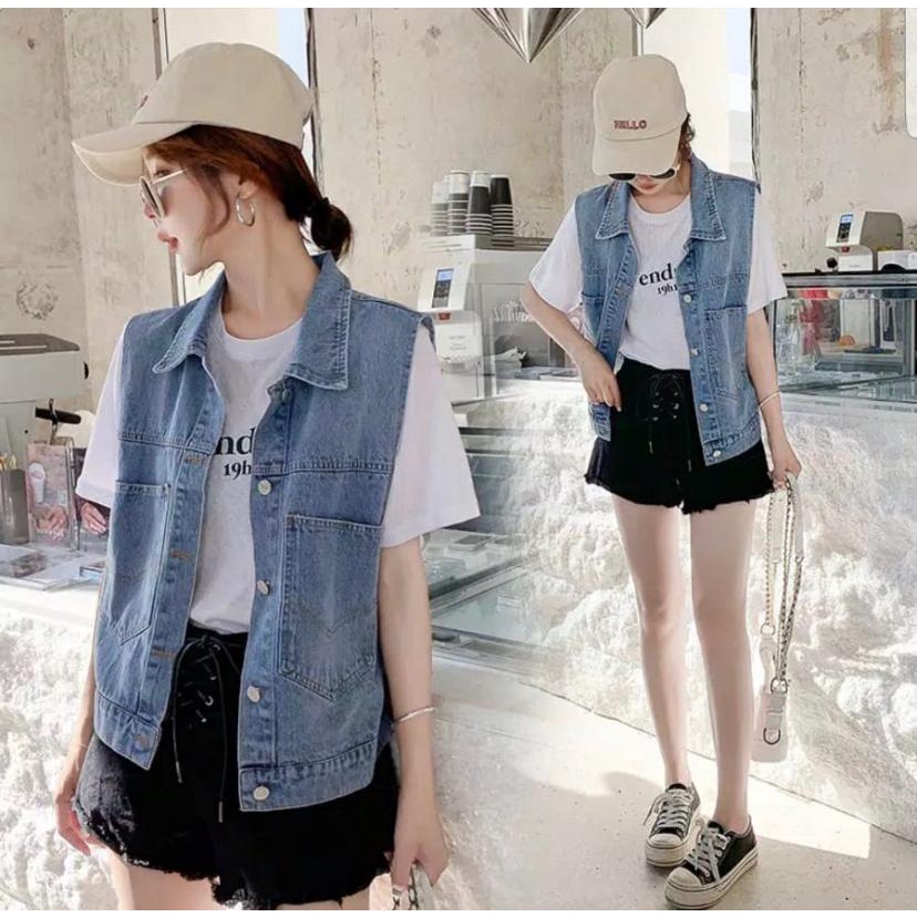 Vest hot sale jeans wanita