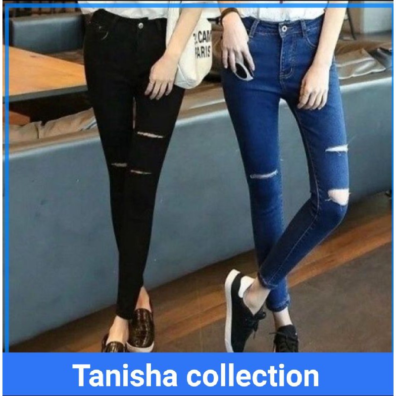 Women Jeans {KOYAK} Skinny High classe kine Jean getah jeans Stretch Denim  Long Pants Distressed Ripped Jeans