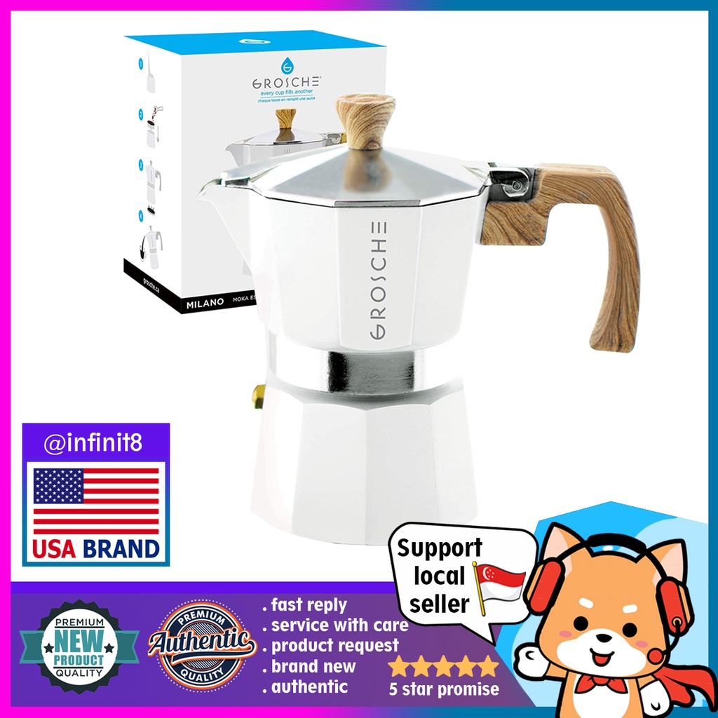 Espresso Maker, 3 Espresso Cups Moka Pot - 5 Oz (150ml) Manual Cuban Coffee  Filter Maker Premium Aluminum Mocha Italian Espresso Greek Coffee