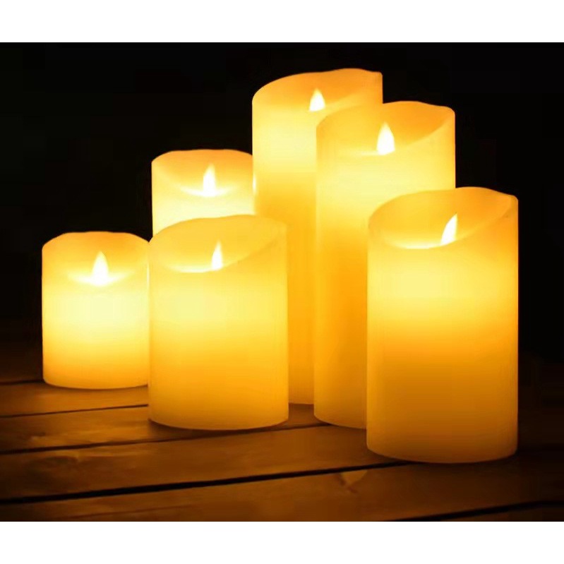 Cylindrical Flickering LED Candle Light Flameless for wedding anniversary,Christmas Lamp Decoration Safe