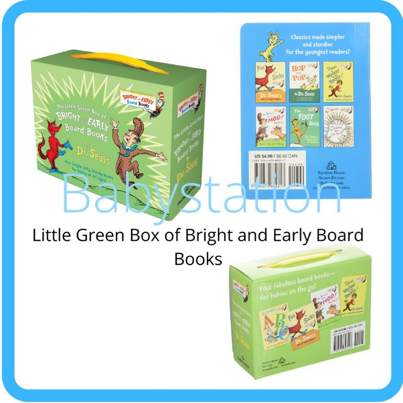 Little Green Box of Bright and Early Board Books: Fox in Socks; Mr. Brown Can Moo! Can You?; There's a Wocket in My Pocket!; Dr. Seuss's ABC [Book]