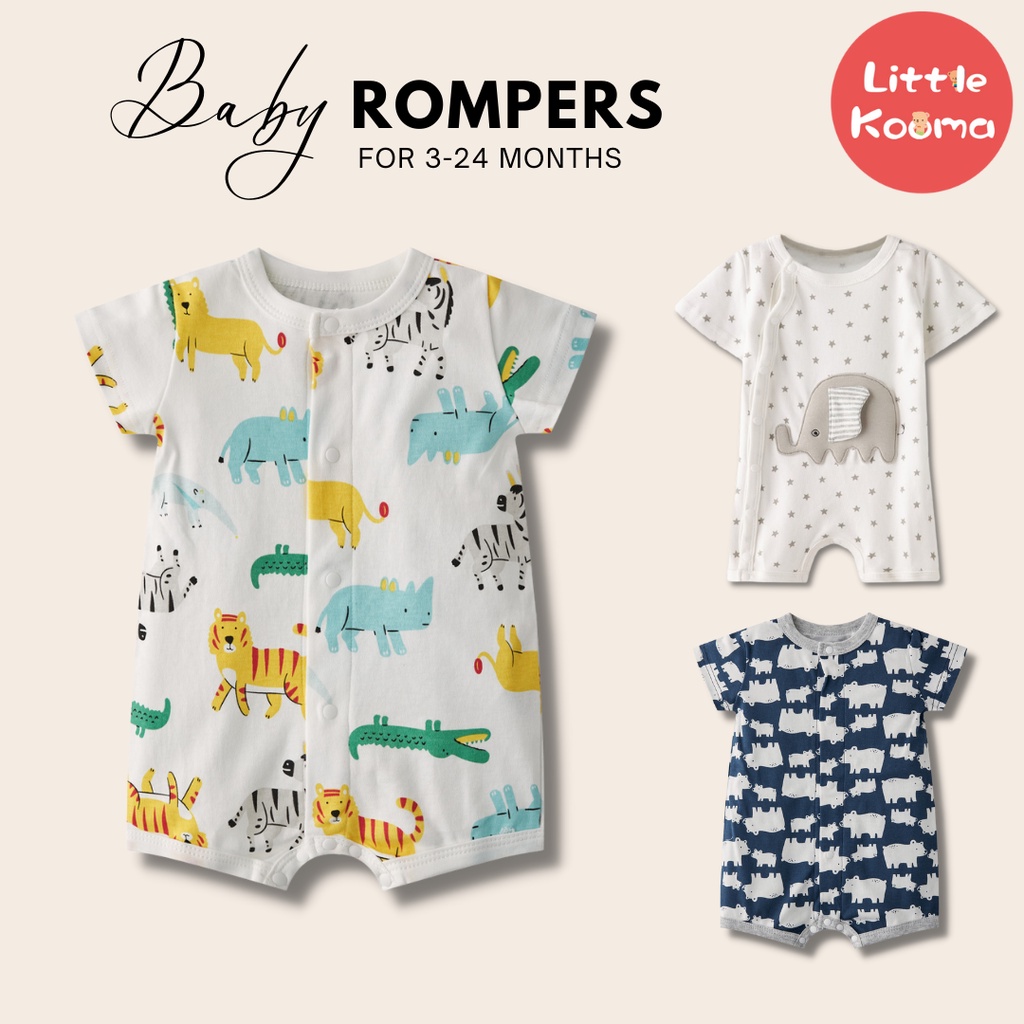 Baby Boy Romper for 0 to 24 months - Little Kooma Baby Bodysuit Baby ...