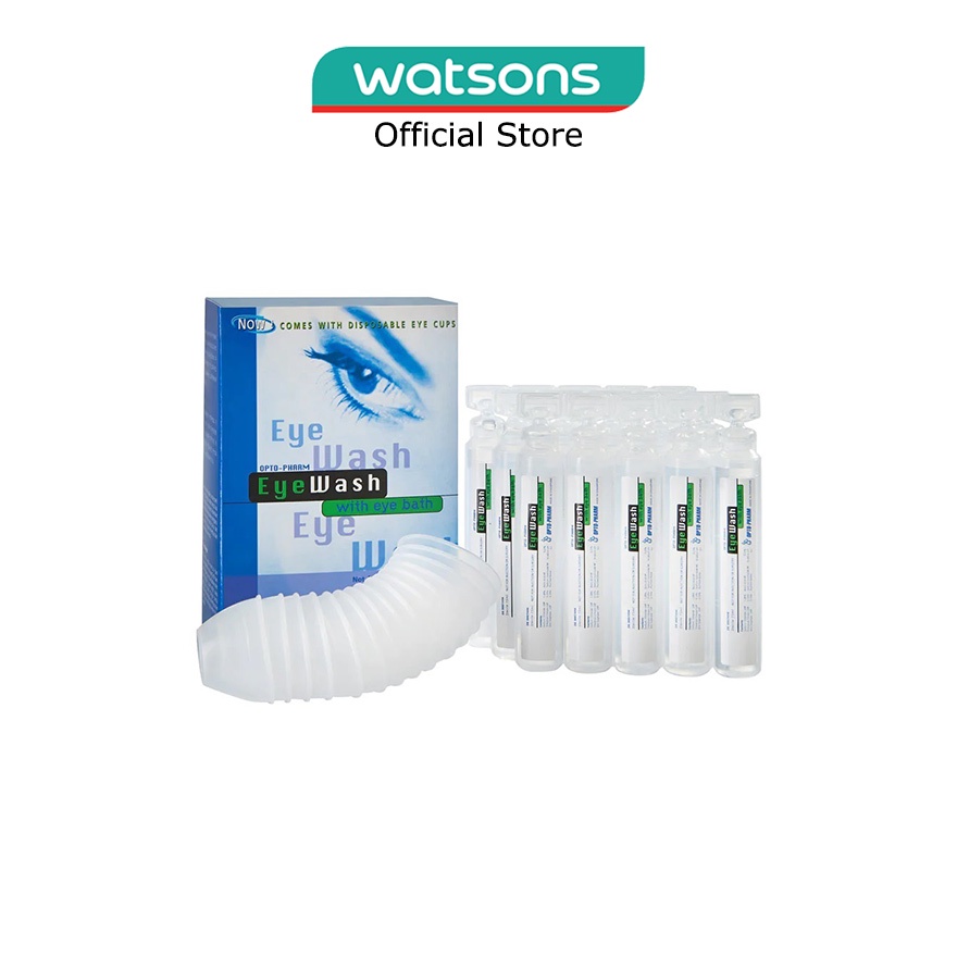 OPTO PHARM Eyewash 15Ml X 15S (Comes With Disposable Eyecups) | Shopee ...