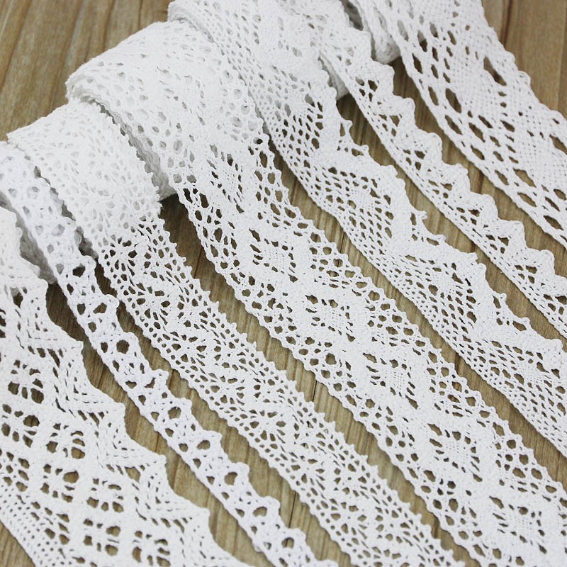 5 M/roll) White Lace Ribbon Clothing Accessories Handmade DIY
