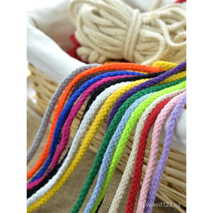 Color Cotton5mmChunky10MdiyHand-Woven Cotton Cord Stereotyped Writing ...