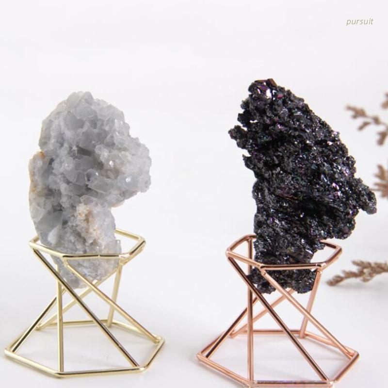 pur/ Metal Display Stand for Crystal Glass Lens Ball Sphere Globe Holder Swirl Leg Makeup Sponge Organizer Rack Divination Photography Base Home Decoration
