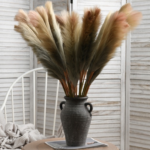 Artificial Water Reed Floc Grass Green Plant Fake Flowers Leaves Home Living room decoration