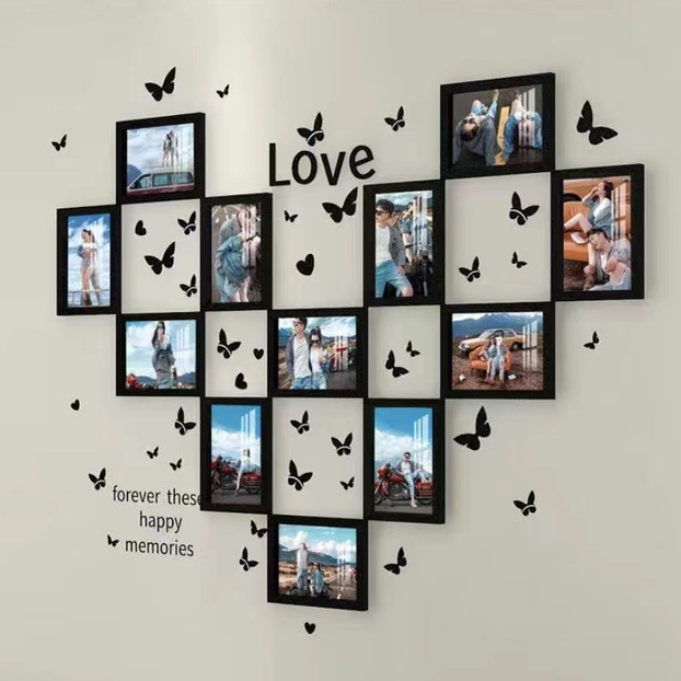 【Free Photo Printing】Diy 12 Pcs Photo Frame Wall Decor Wall Photo Minimalist Picture Frames