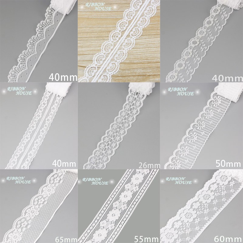 (5yards/roll) Different styles of white lace lace headband design gift ...