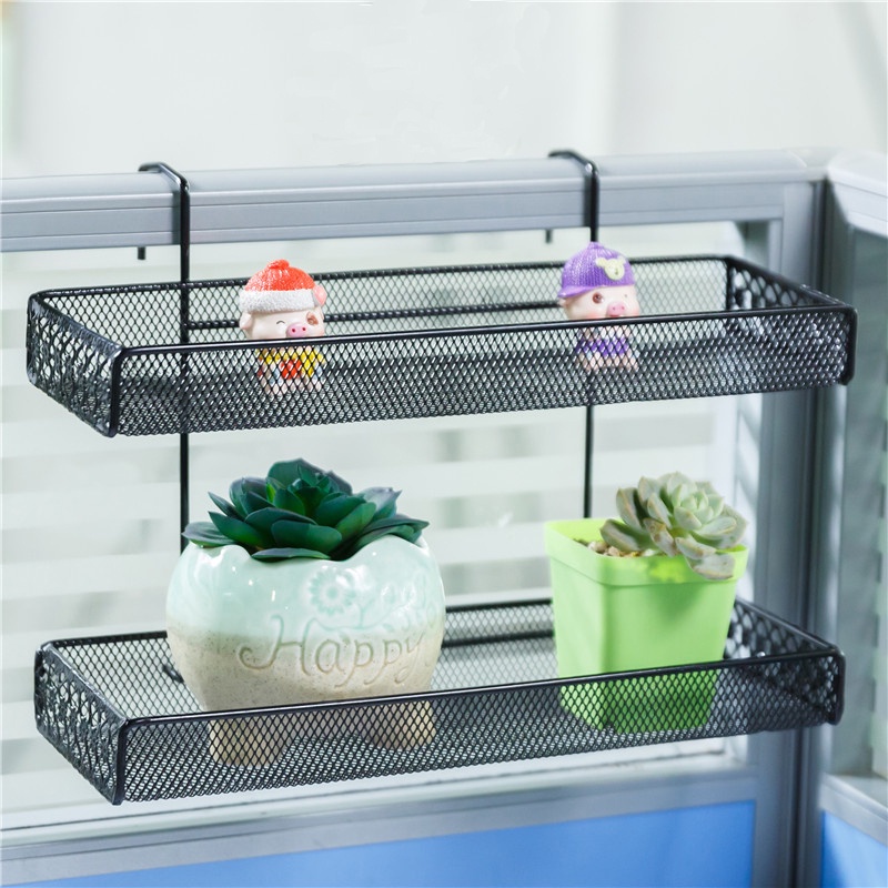 Desk Rack Iron Multi-Layer Storage Rack Window Sill Storage Pot Frame ...