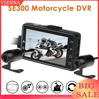 SE30 Motorcycle Dash Cam Front + Rear Dual Channel DVR con