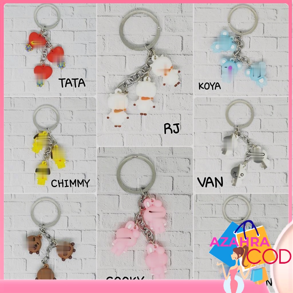 GANTUNGAN Key CHAIN MINI BT21 BTS Keychain MINI TRIPLE BT21 KPOP ...