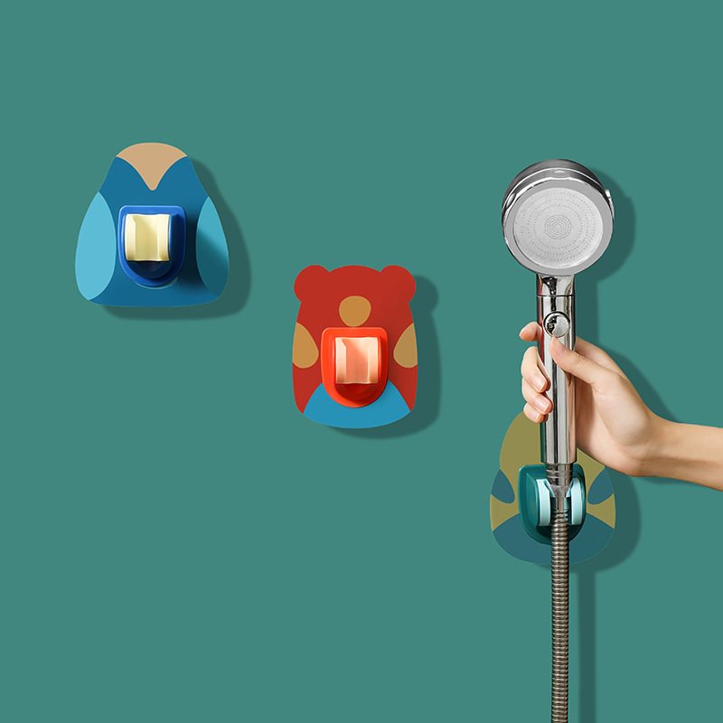 Bathroom Free Punch Shower Storage Rack Cartoon Shower Base Plastic ...