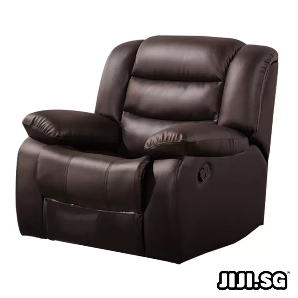 (JIJI SG) Beaumont 1Seater Recliner Sofa (Side Panel) (PreAssembled