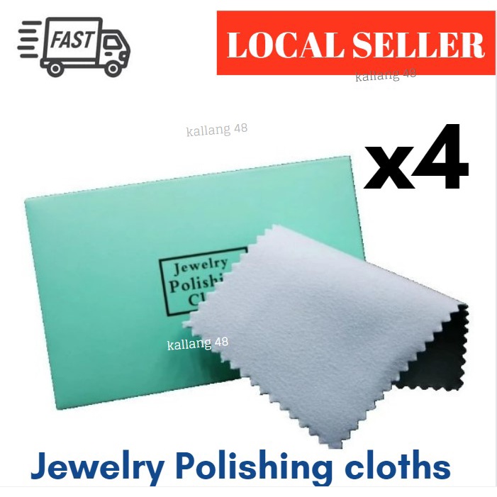 [PRO+GUARD] 4pcs Jewelry Silver Gold Metals Jewellery Polishing Cleaning Cleaner Cloth