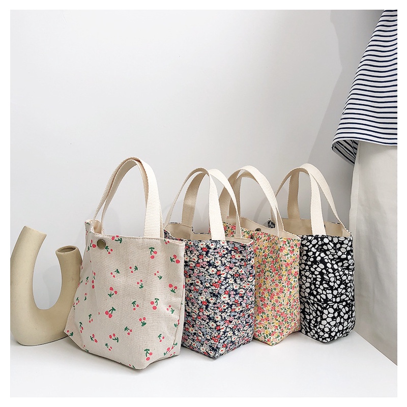 New Korean Style Mini Bag Floral Small Bag Copper Buckle Double