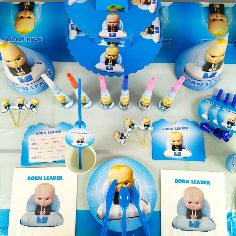 Birthday Party Set Boss Baby Theme Birthday Decorations Born Leader ...