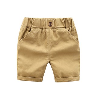 piuwrlz Pants for Kid/Toddler Boy Girls Solid Color Single Piece Short  Trousers Beige Size 2-3Years