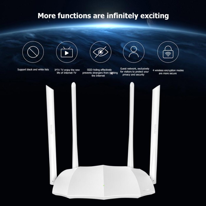 TENDA Tent AC5S AC1200 SMART DUAL BAND WIFI WIRELESS ROUTER 2.4G AND ...