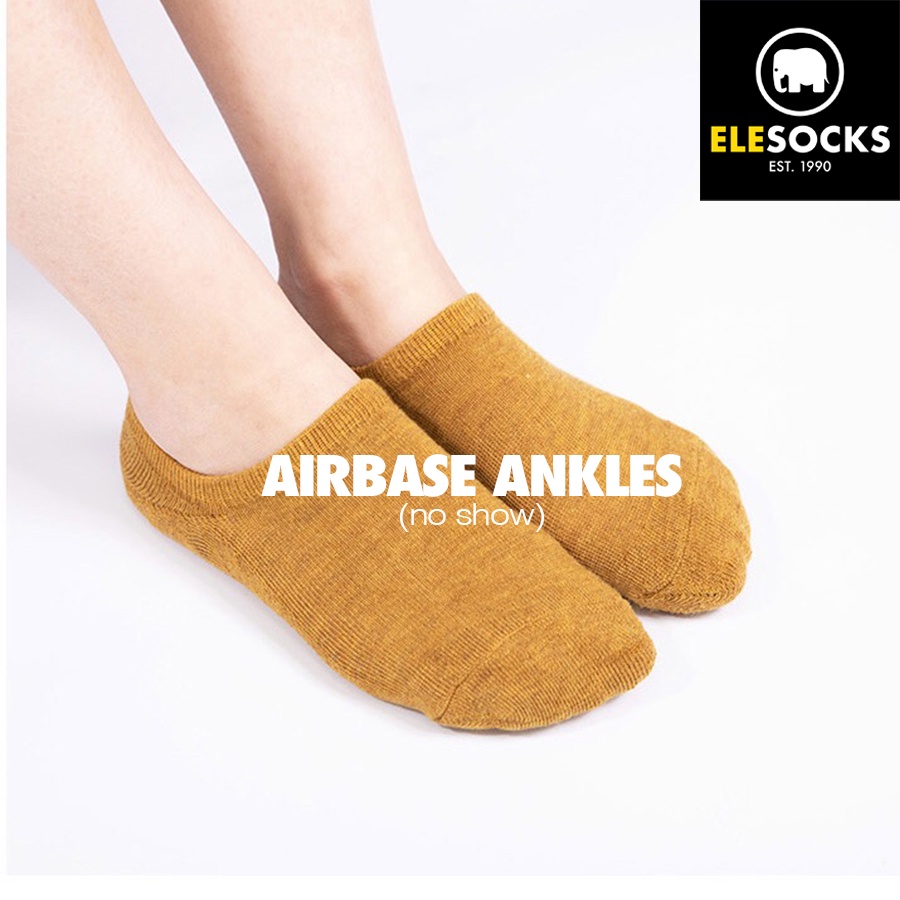 [EleSocks] AirBase Ankles No Show Ankle Socks Thick Based Sports