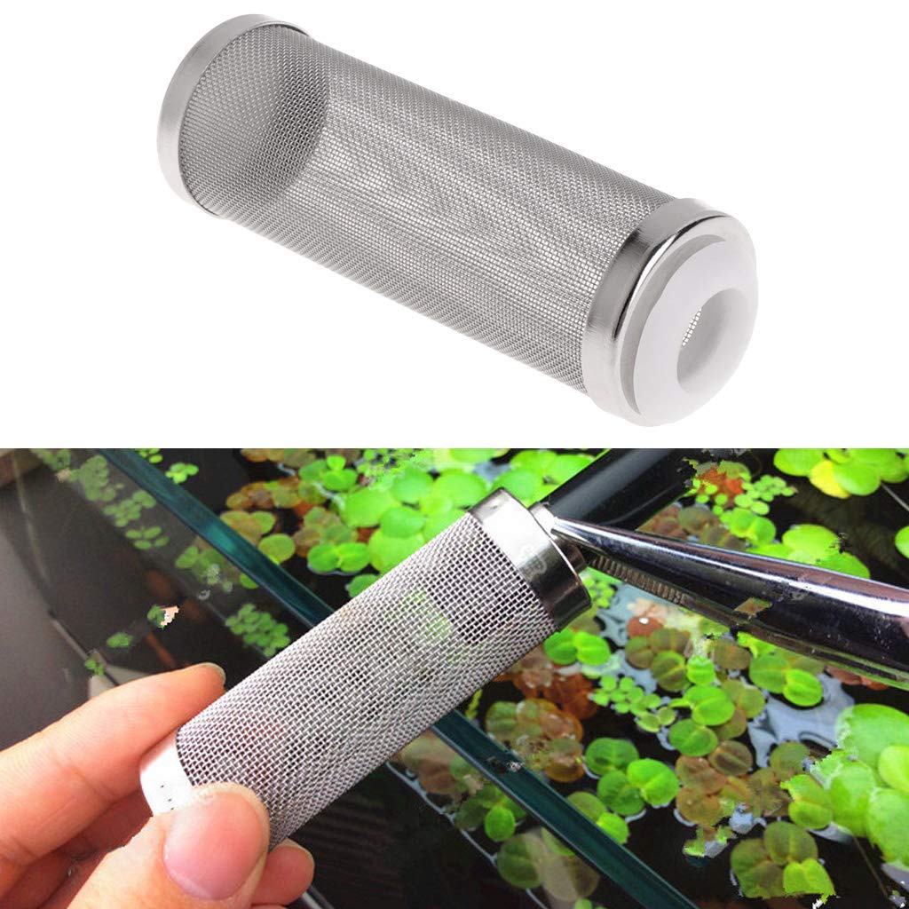 Stainless Steel Aquarium Filter Inflow Inlet Basket Mesh Shrimp Protect ...