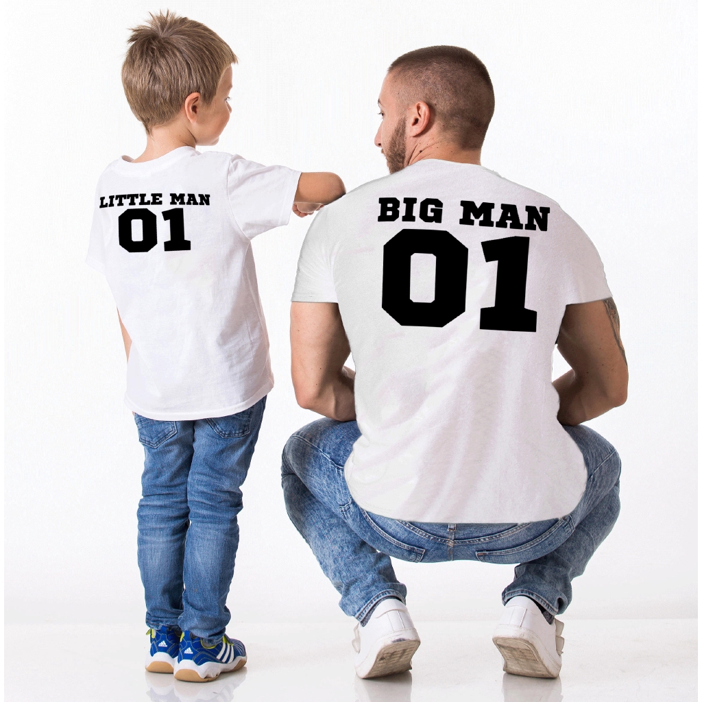 Big Man 01 Lil Man 01 Daddy and Me Shirts Matching Daddy Son Shirts Clothing
