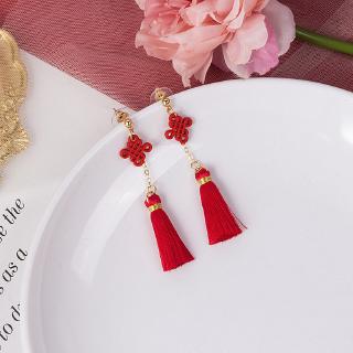 Dangle deals red earrings