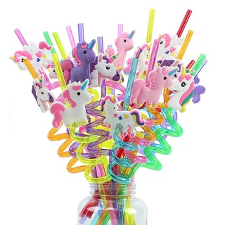 Disney Mickey Mouse Plastic Straw Children's Birthday Party Decor Colorful  Reusable Eco Straw Children Straws Party Supplies