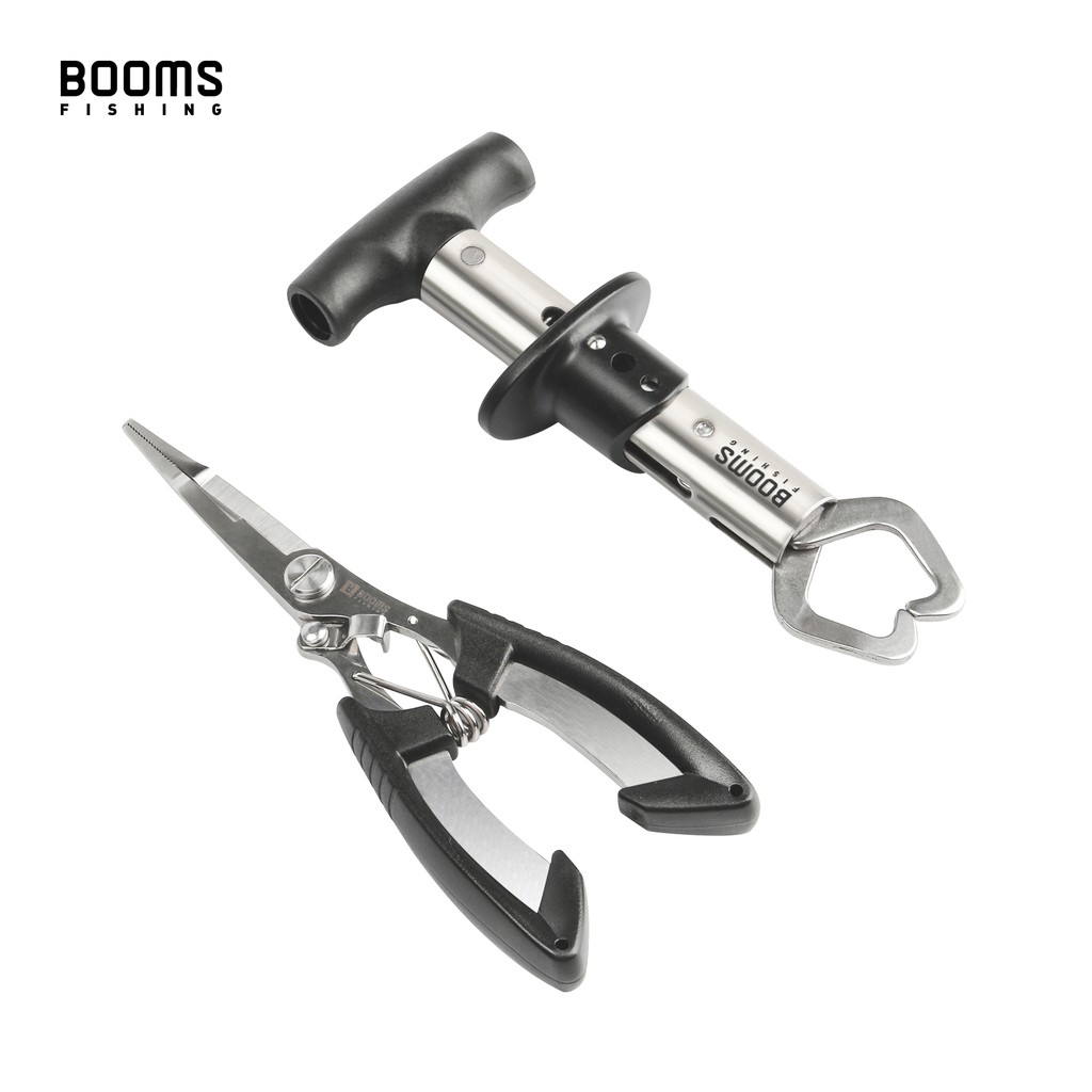 Booms Fishing H01 Pliers Fish Gripper Nipper Snip Tools Line Cutter with  Sheath Lanyard