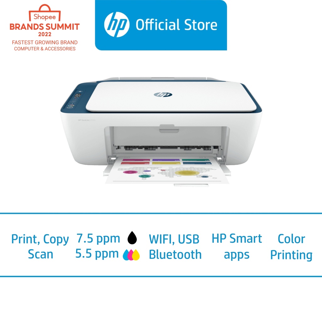 HP DeskJet 2821e All-in-One Color Inkjet Printer / Print, Copy, Scan