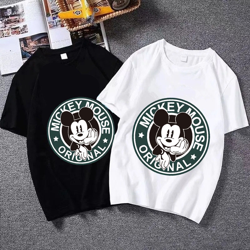 2022 Summer Cool Mickey Mickey Mouse Short Sleeve T-Shirt Men's Women's Round Neck Custom T-shirt Tide Brand Men's Women's Clothing