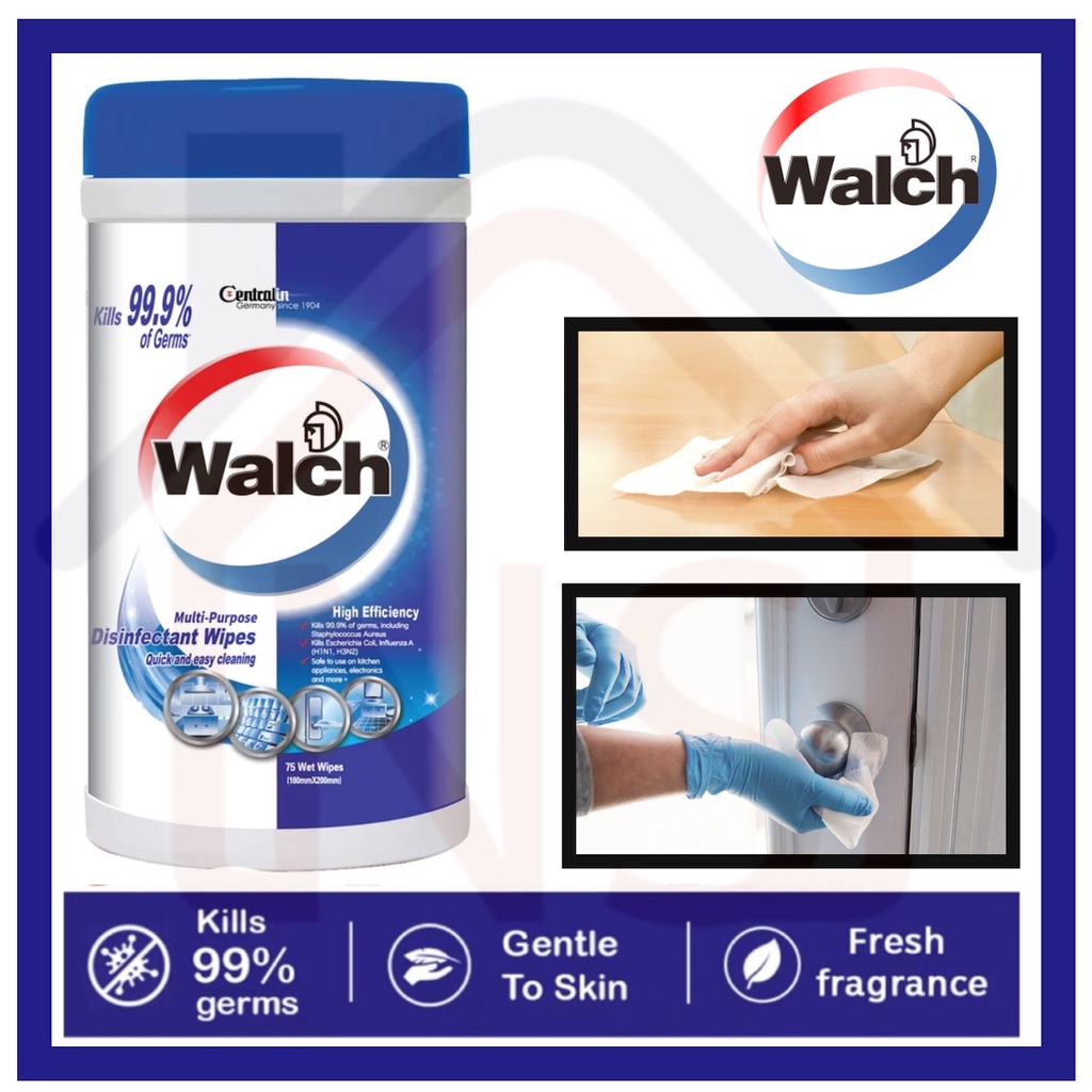 WALCH 84pcs MultiPurpose Disinfectant Wet Wipes (High Efficacy