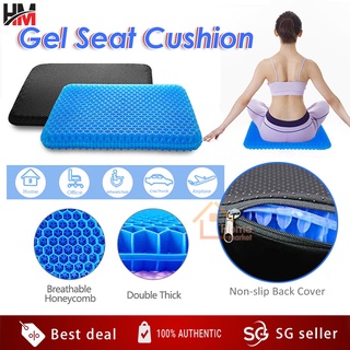 1pc Gel Seat Cushion, Cooling seat Cushion Thick Big Breathable Honeycomb  Design Absorbs Pressure Points Seat Cushion with Non-Slip Cover Gel Cushion  for Office Chair Home Car seat Cushion for Wheelchair