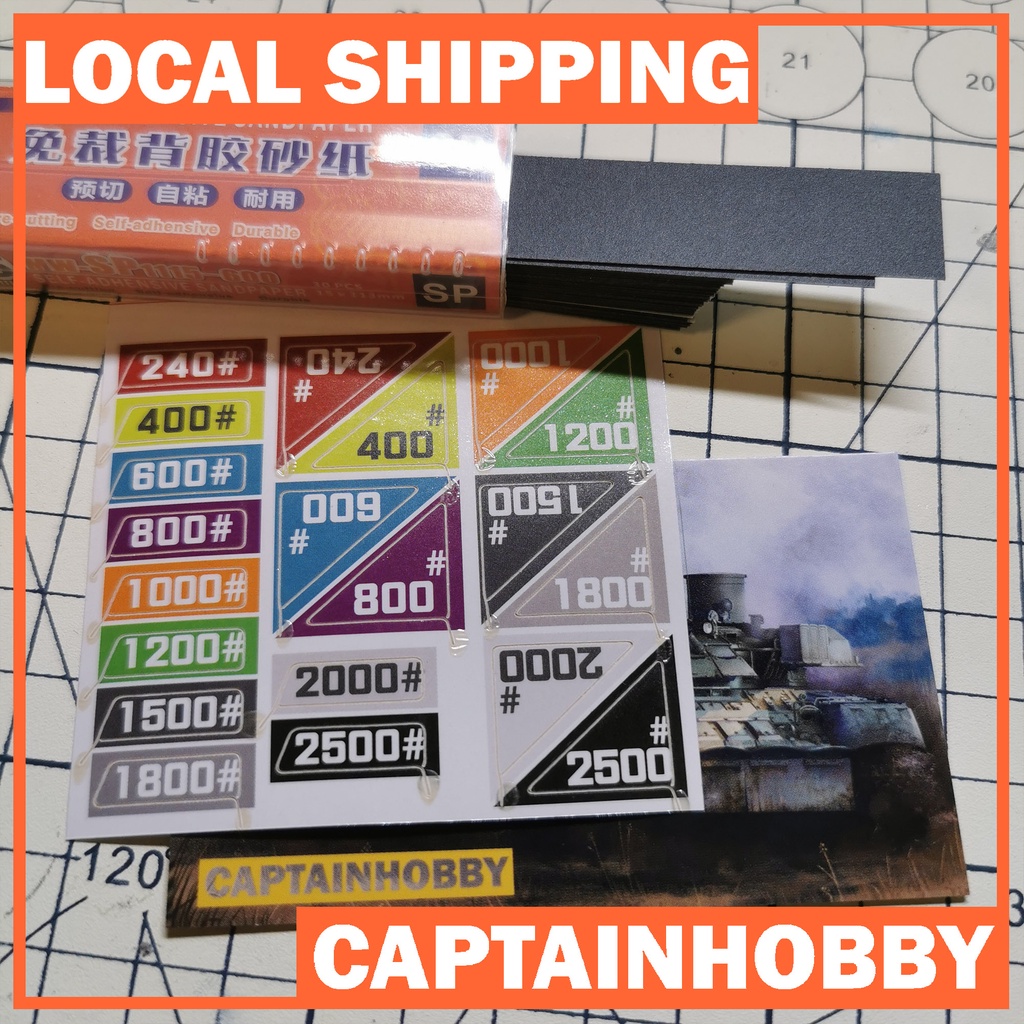 Adhesive Waterproof Sandpaper by Manwah for Sanding Polishing Gundam